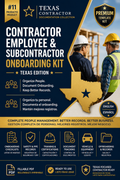 Contractor Employee & Subcontractor Onboarding Kit — Texas Edition | Bilingual Fillable PDF