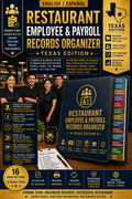 Restaurant Employee & Payroll Records Organizer — Texas Edition
