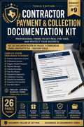 Contractor Payment & Collection Documentation Kit — Texas Edition | Bilingual Fillable PDF