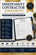 Independent Contractor Agreement | Acuerdo de Contratista Independiente | Plantilla Bilingüe Rellenable