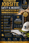 Jobsite Safety & Incident Documentation Kit | Texas Edition | Bilingual Fillable PDF