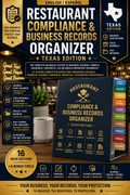 Restaurant Compliance & Business Records Organizer — Texas Edition