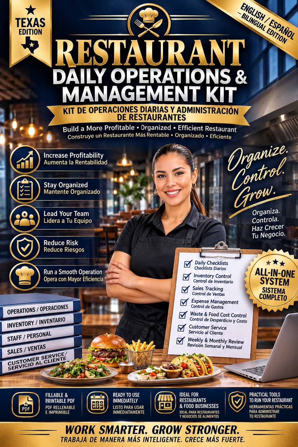 Restaurant Daily Operations & Management Kit — Texas Edition
