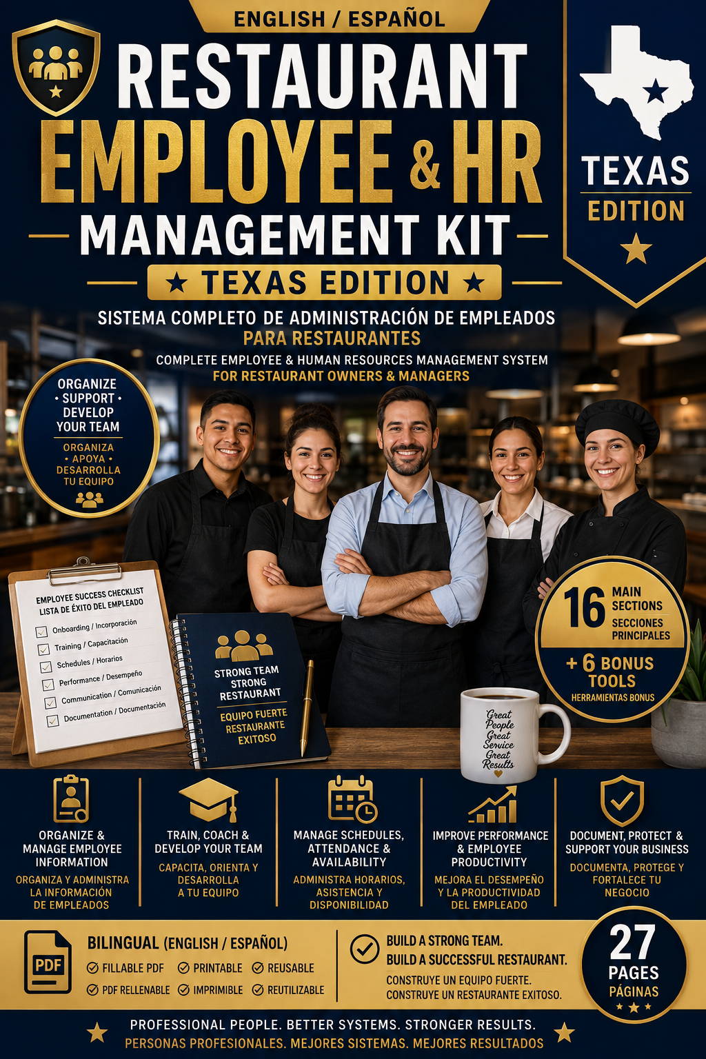 Restaurant Employee & HR Management Kit — Texas Edition