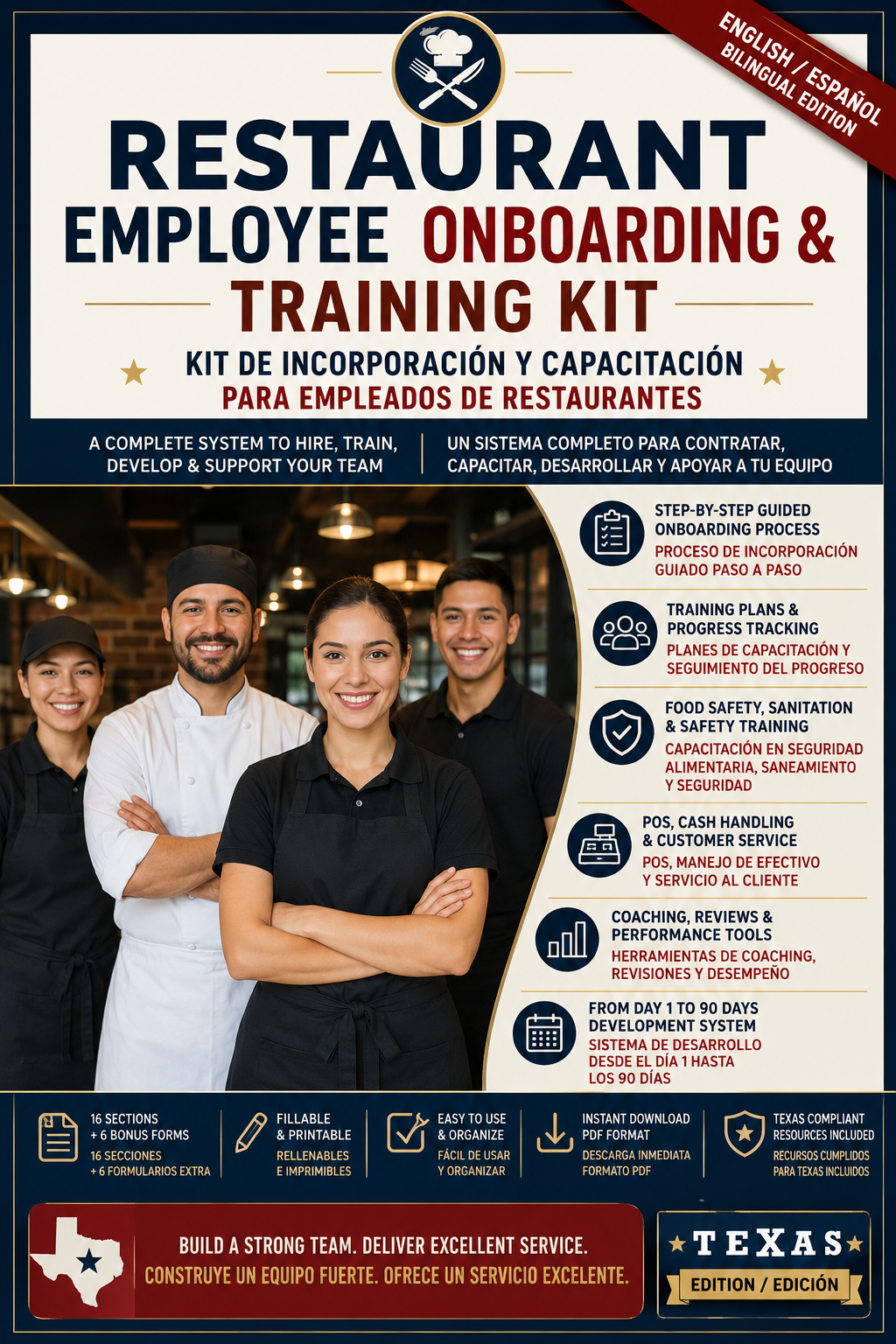Restaurant Employee Onboarding & Training Kit — Texas Edition